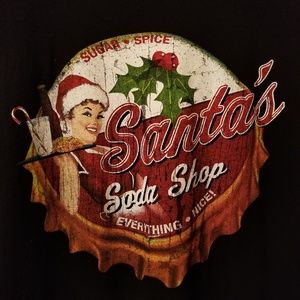 Dec 25 Shirts - Dec 25 Santa's Soda Shop XL Tee Dec 25 Shirts - Dec 25 Santa's Soda Shop XL Tee